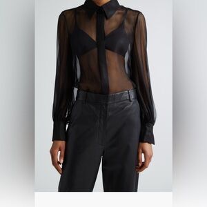 Chloe Silk Black Blouse